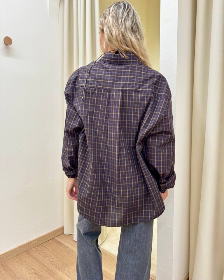 Camicia check prugna e olio HaveOne Shop Online Camicia check prugna e olio HaveOne
