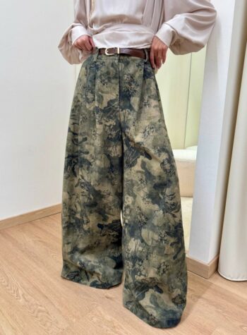 Shop Online Jeans fantasia camouflage e floreale verde militare HaveOne