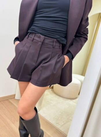 Shop Online Shorts con pinces bordeaux Mar De Margaritas