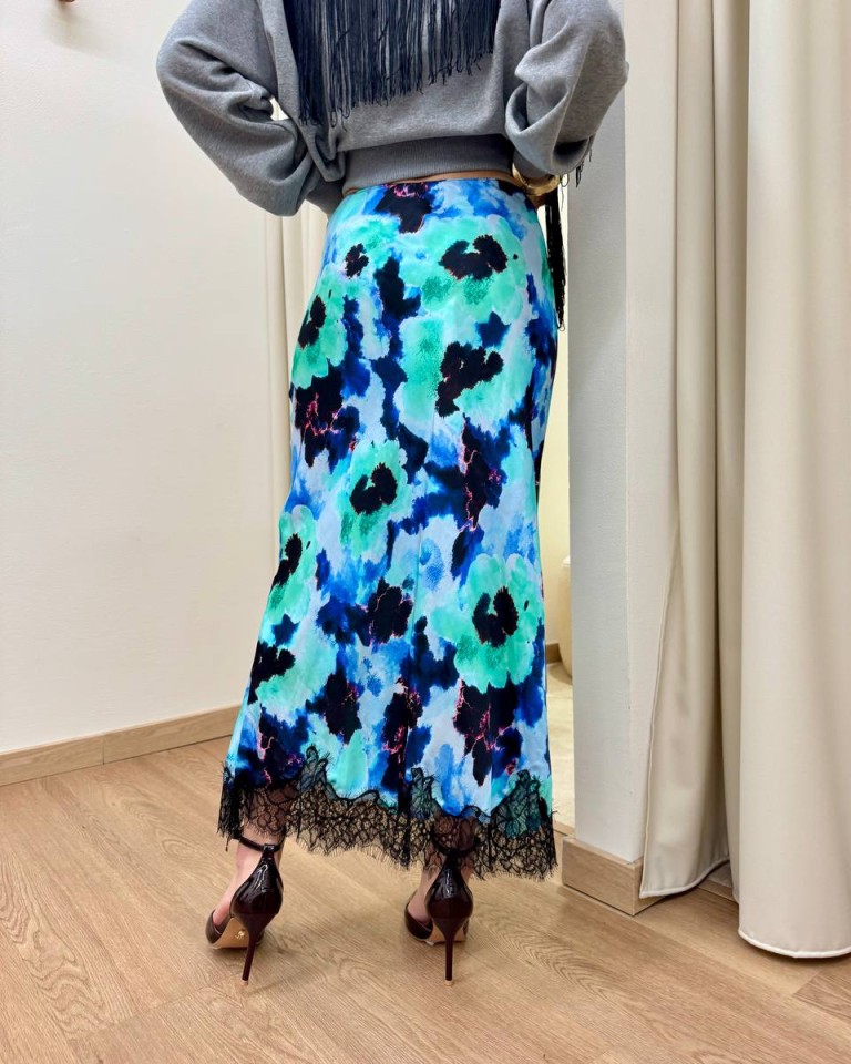 Longuette PEONIE acquarello turchese Tensione In Shop Online Longuette PEONIE acquarello turchese Tensione In