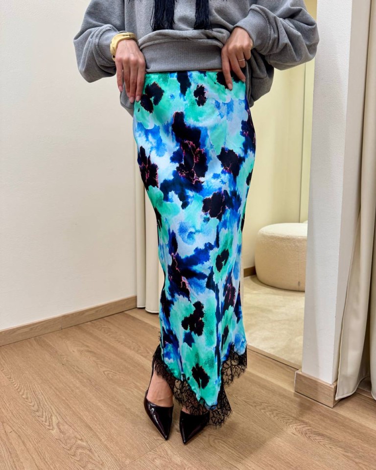 Longuette PEONIE acquarello turchese Tensione In Shop Online Longuette PEONIE acquarello turchese Tensione In