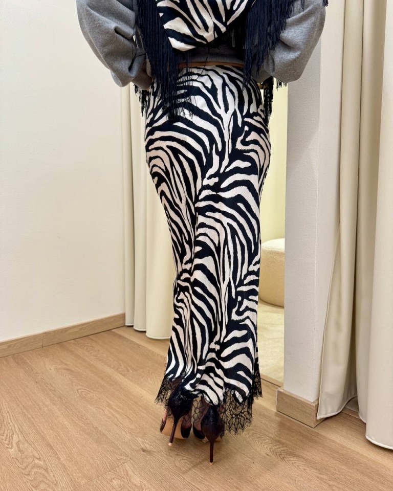 Longuette ZEBRA panna e nera con pizzo Tensione In Shop Online Longuette ZEBRA panna e nera con pizzo Tensione In