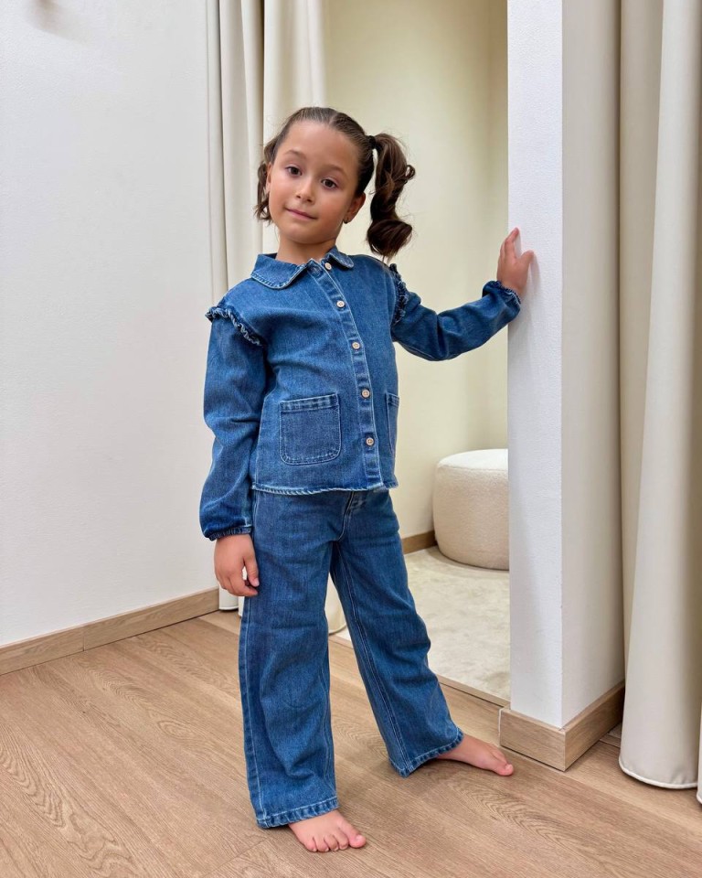 Camicia in denim rouches Lil'Atelier Shop Online Camicia in denim rouches Lil'Atelier