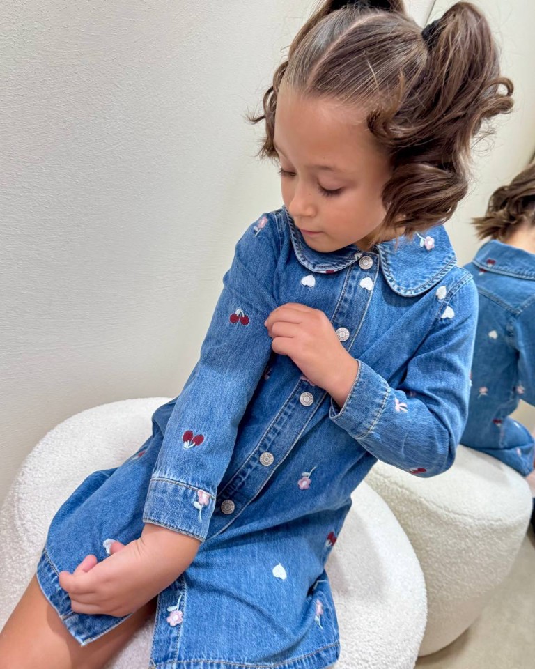 Vestito chemisier denim con ricami Name it Shop Online Vestito chemisier denim con ricami Name it