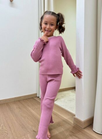 Shop Online Pantalone a costine con rouches cipolla Name It