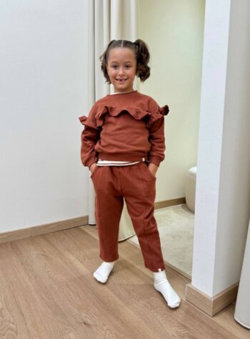 Shop Online Pantalone tuta ruggine Lil' Atelier
