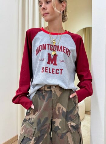 Shop Online Maglia stampa Montgomery grigio e bordeaux HaveOne