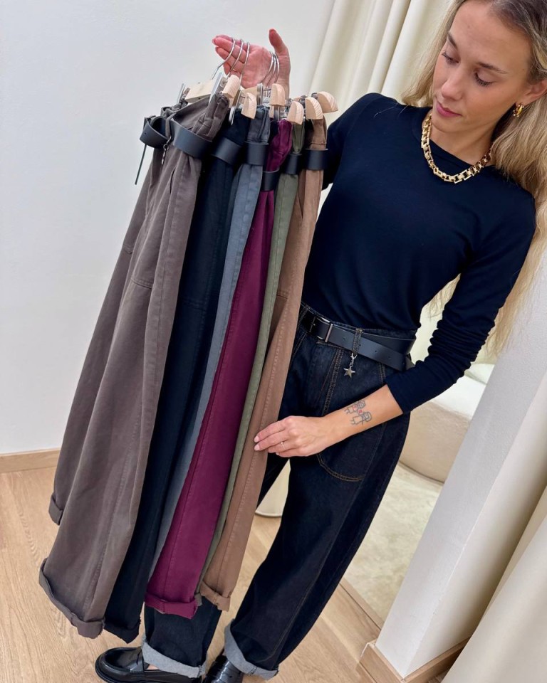 Pantalone cotone barrel moro con cintura Susy Mix Shop Online Pantalone cotone barrel moro con cintura Susy Mix