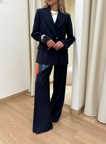 Shop Online Pantalone palazzo classico blu Tensione In