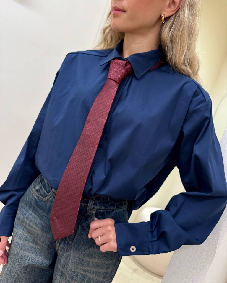 Camicia over blu cravatta microfantasia Tensione In Shop Online Camicia over blu cravatta microfantasia Tensione In