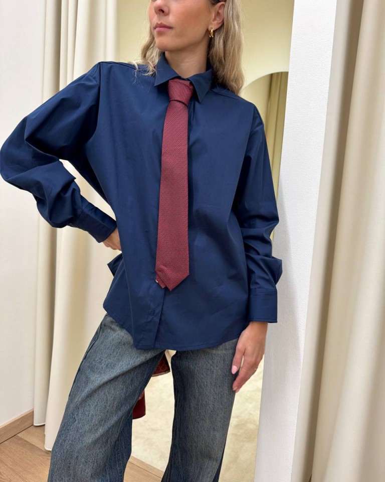 Camicia over blu cravatta microfantasia Tensione In Shop Online Camicia over blu cravatta microfantasia Tensione In