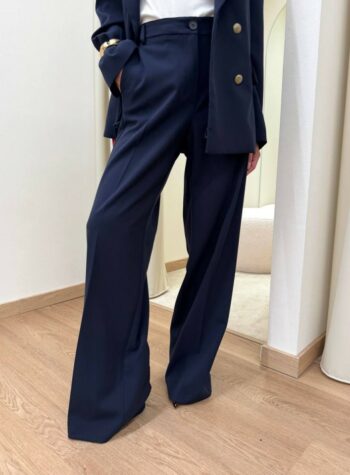 Shop Online Pantalone palazzo classico blu Tensione In