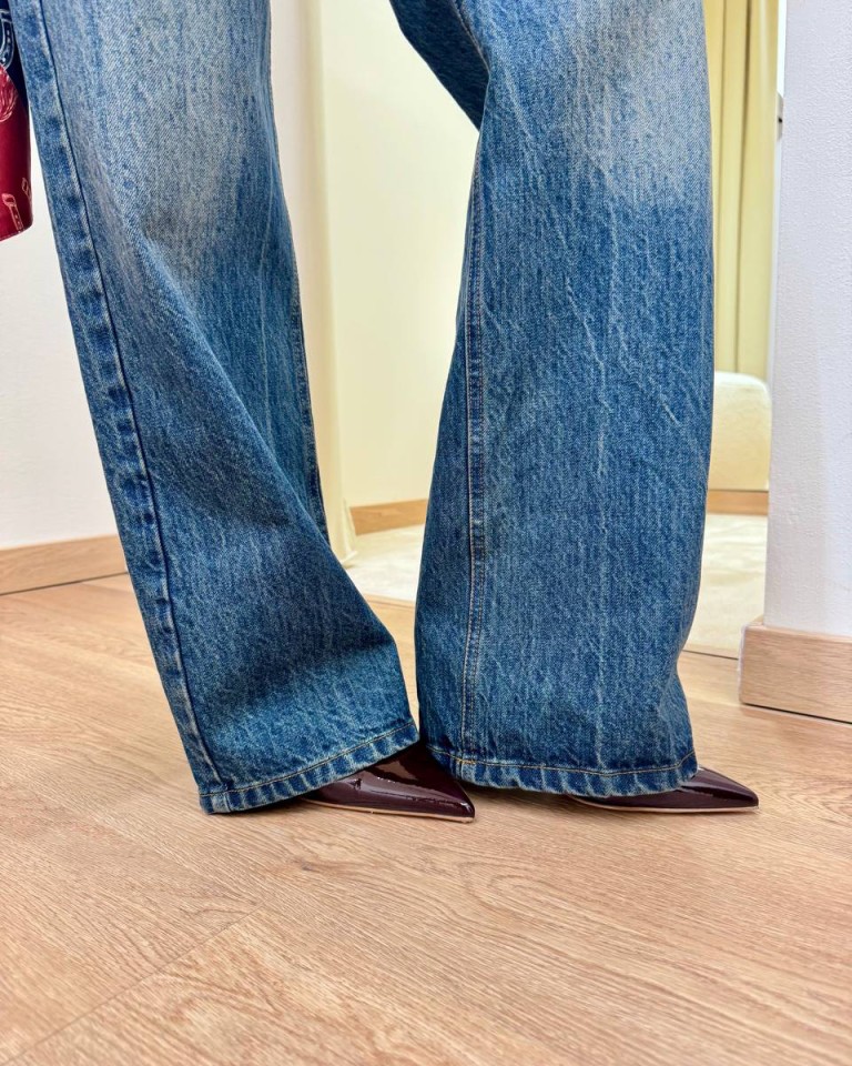 Jeans blu scuro sfumato the con foulard Tensione In Shop Online Jeans blu scuro sfumato the con foulard Tensione In