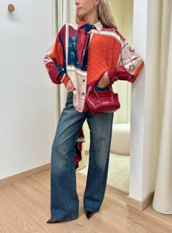 Shop Online Camicia over fluida fantasia equestrian Tensione In