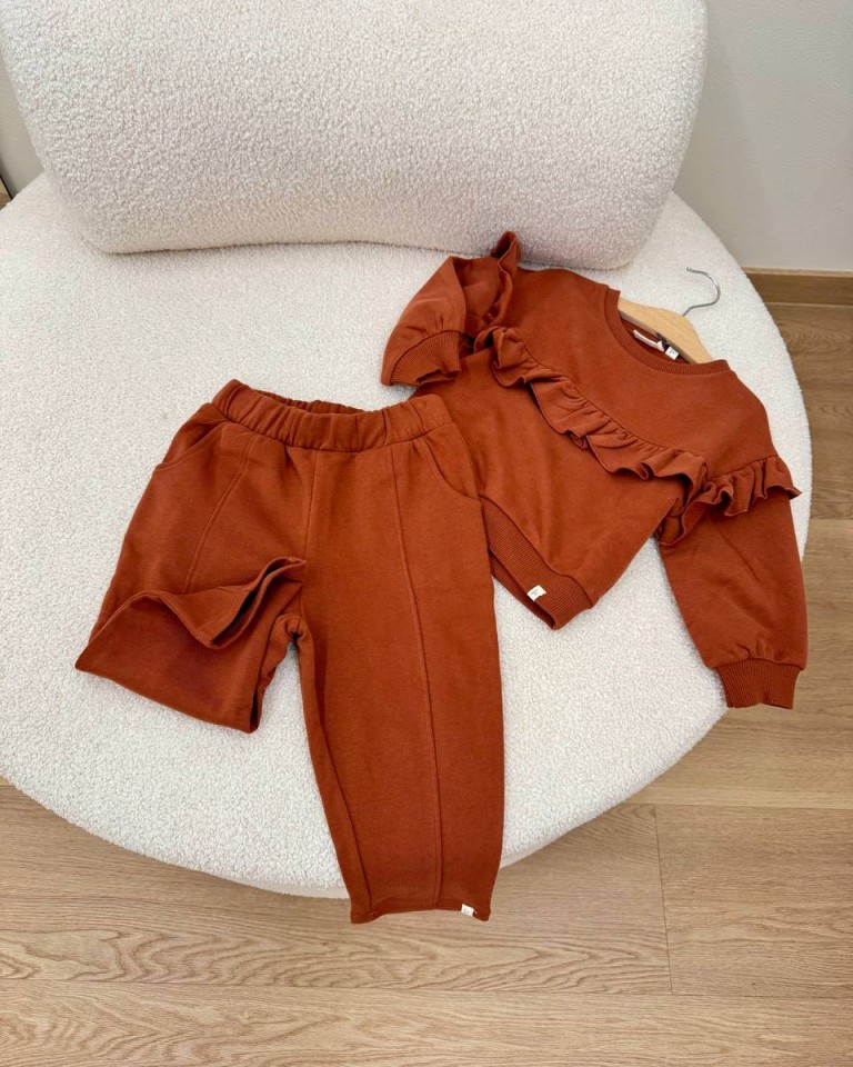 Felpa rouches ruggine Lil' Atelier Shop Online Felpa rouches ruggine Lil' Atelier
