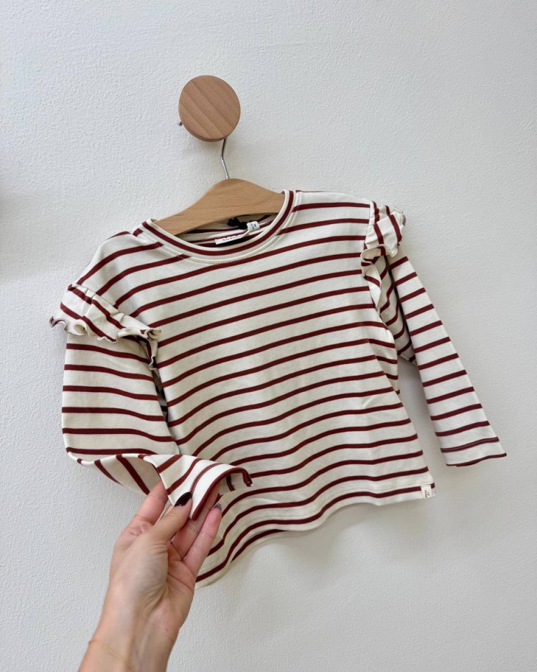 Maglietta righe burro e ruggine Lil'Atelier Shop Online Maglietta righe burro e ruggine Lil'Atelier
