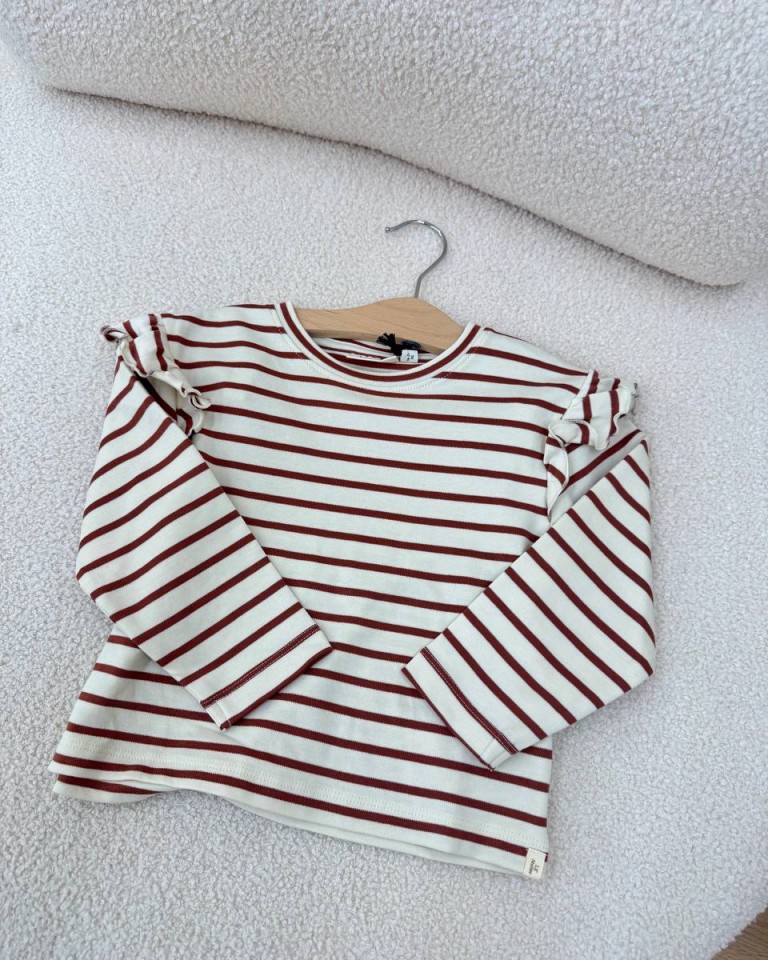 Maglietta righe burro e ruggine Lil'Atelier Shop Online Maglietta righe burro e ruggine Lil'Atelier