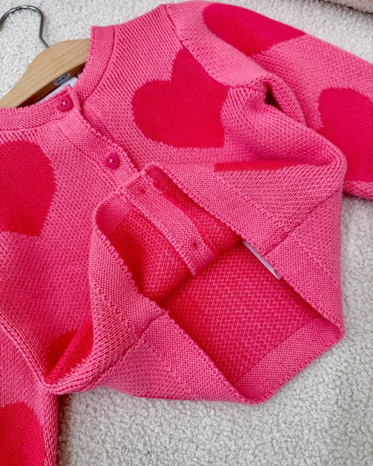 Cardigan cuori rosa chiaro e scuro Name It Shop Online Cardigan cuori rosa chiaro e scuro Name It