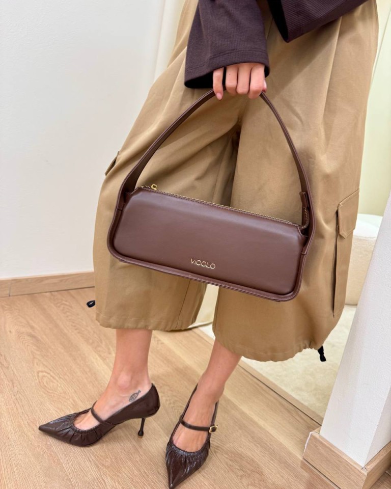 Borsa Deva ecopelle moka Vicolo Shop Online Borsa Deva ecopelle moka Vicolo
