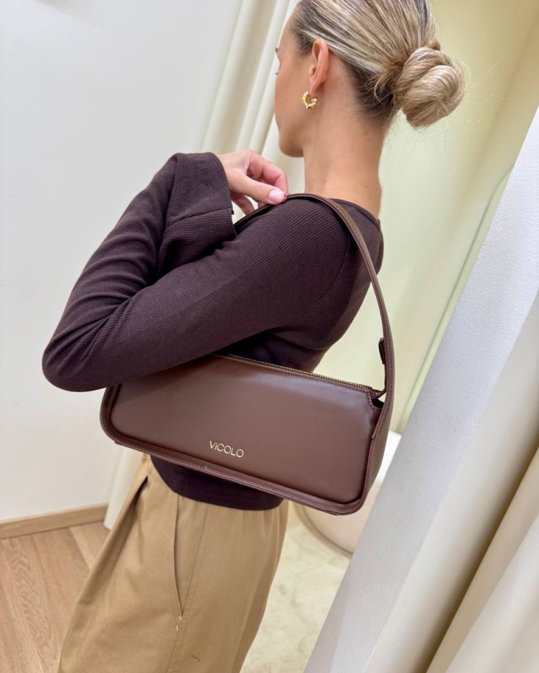 Borsa Deva ecopelle moka Vicolo Shop Online Borsa Deva ecopelle moka Vicolo