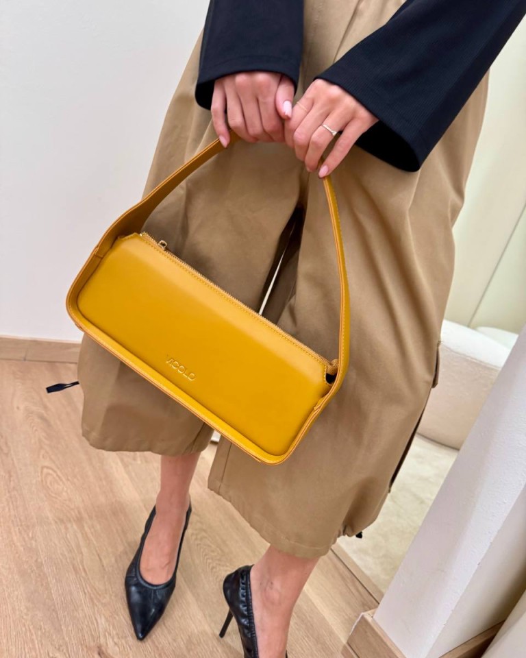 Borsa Deva ecopelle senape Vicolo Shop Online Borsa Deva ecopelle senape Vicolo