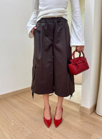 Shop Online Bermuda in cotone con tasconi moro Vicolo