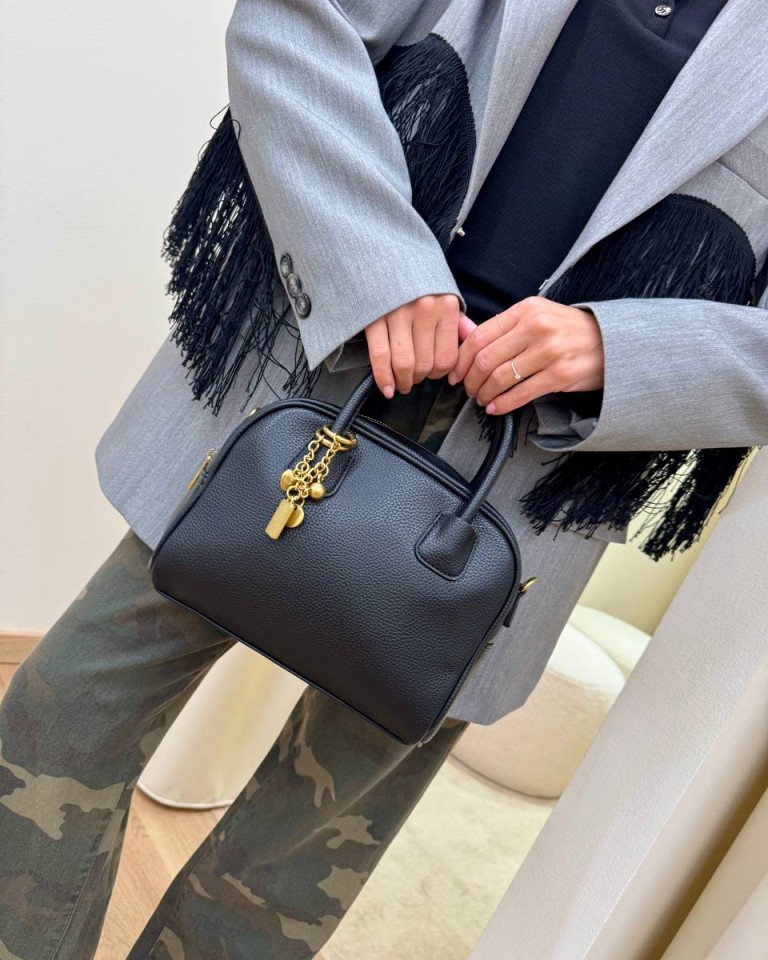 Borsa Slide chain ecopelle nera Vicolo Shop Online Borsa Slide chain ecopelle nera Vicolo