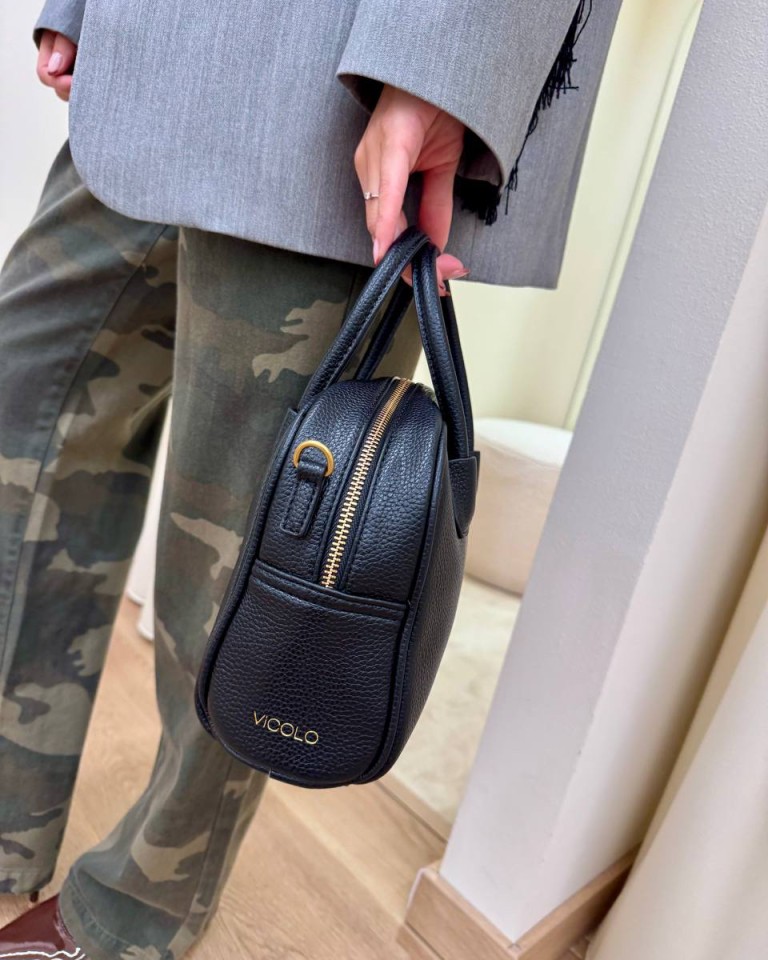 Borsa Slide chain ecopelle nera Vicolo Shop Online Borsa Slide chain ecopelle nera Vicolo
