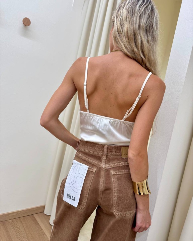 Body raso e pizzo burro HaveOne Shop Online Body raso e pizzo burro HaveOne