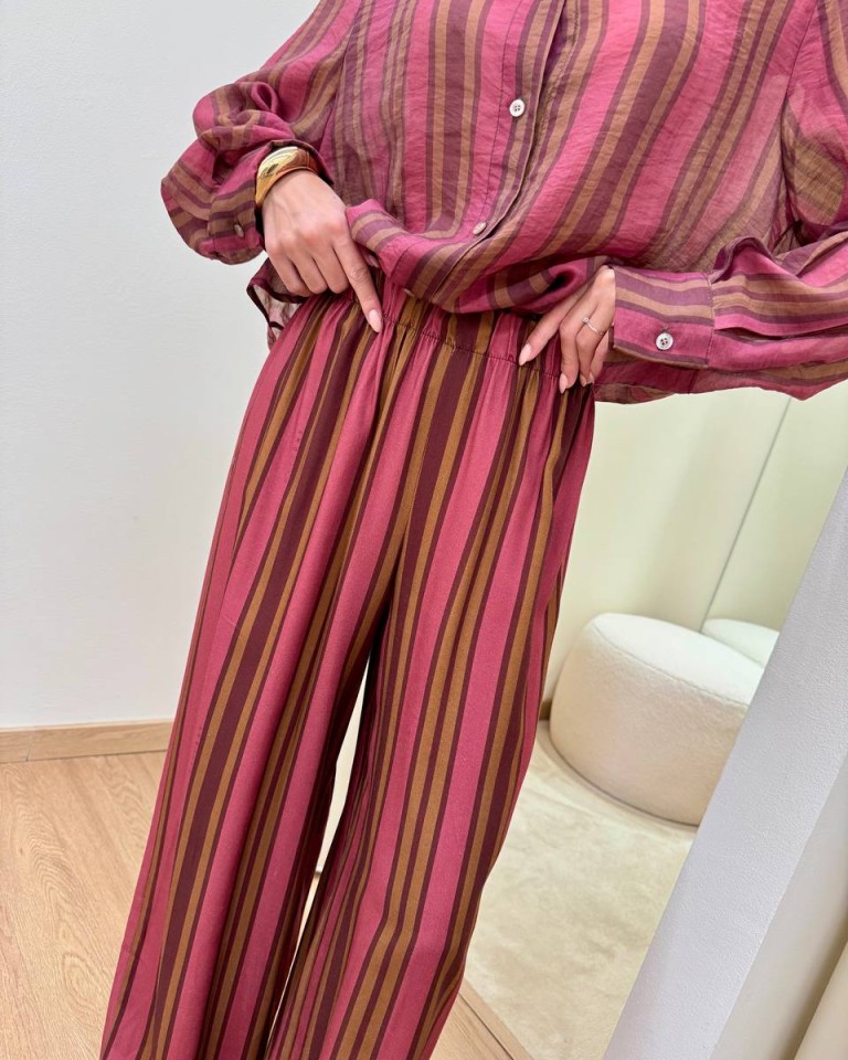 Pantalone Nomad righe bordeaux e tabacco HaveOne Shop Online Pantalone Nomad righe bordeaux e tabacco HaveOne