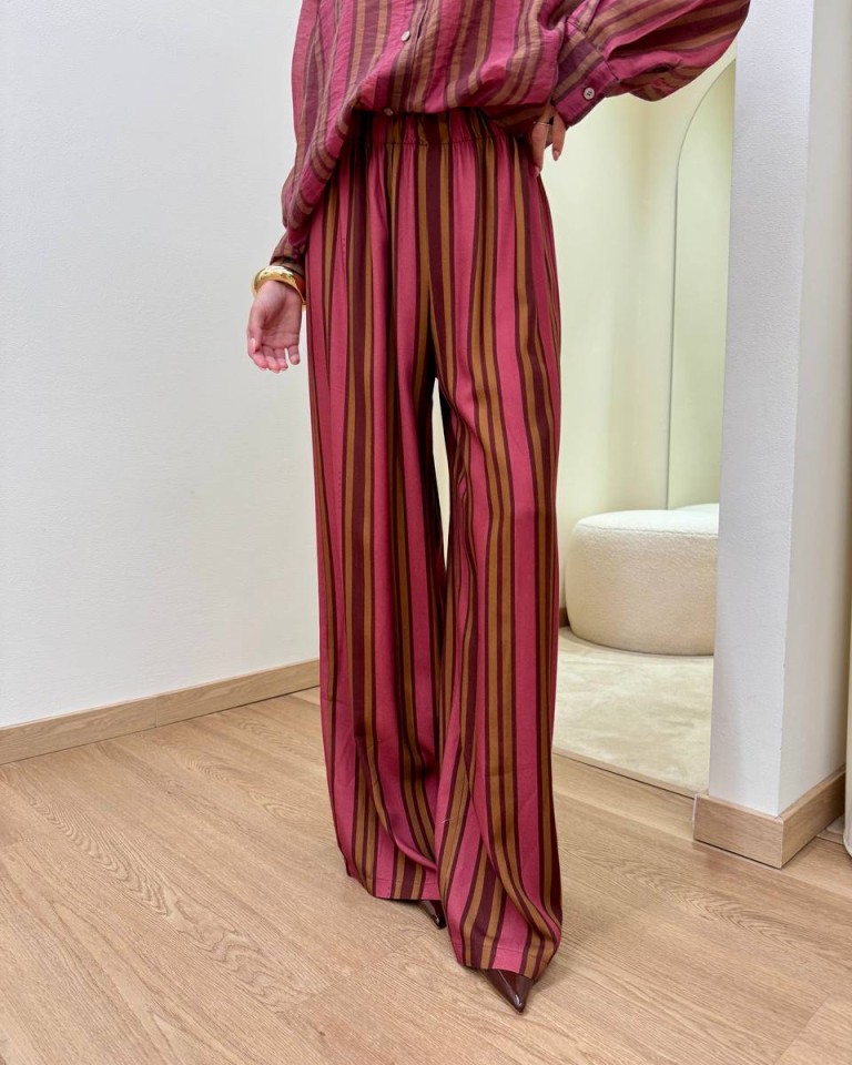 Pantalone Nomad righe bordeaux e tabacco HaveOne Shop Online Pantalone Nomad righe bordeaux e tabacco HaveOne