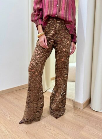 Shop Online Pantalone Nomad in pizzo di velluto moro HaveOne
