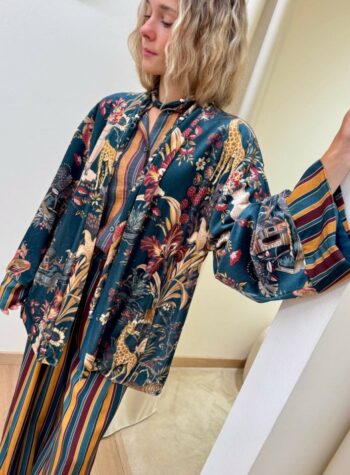 Shop Online Kimono Nomad ciniglia "Cina" ottanio HaveOne