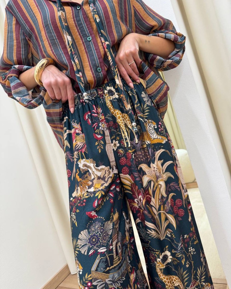 Pantalone Nomad "Cina" ottanio HaveOne Shop Online Pantalone Nomad "Cina" ottanio HaveOne