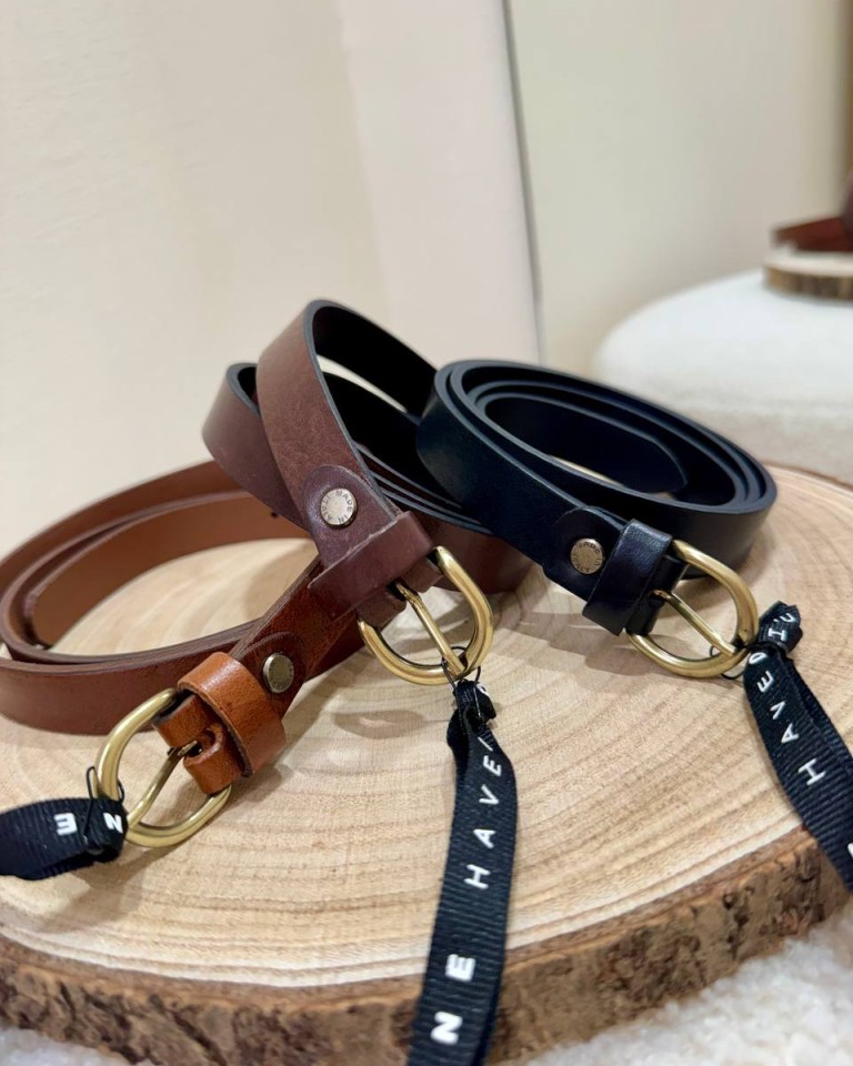 Cintura vera pelle lucida moro fibbia stondata HaveOne Shop Online Cintura vera pelle lucida moro fibbia stondata HaveOne