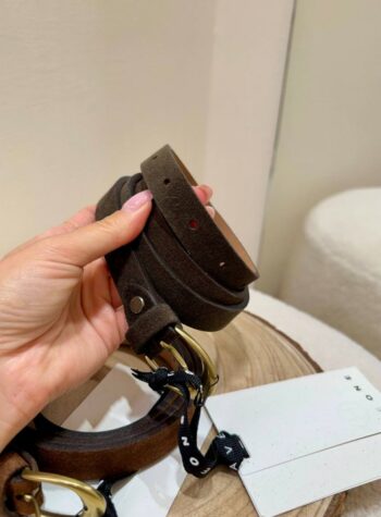 Shop Online Cintura in vera pelle scamosciata moro HaveOne