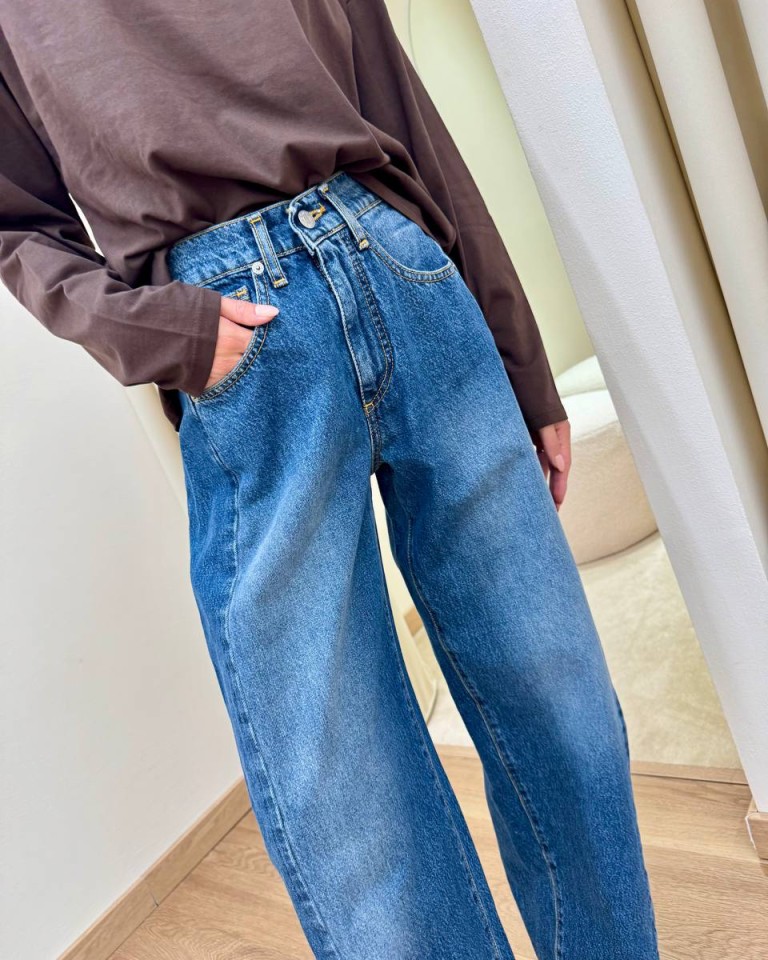 Jeans Lucy blu medio sfumato HaveOne Shop Online Jeans Lucy blu medio sfumato HaveOne