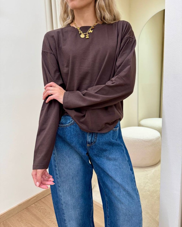 Maglia over scatoletta moro HaveOne Shop Online Maglia over scatoletta moro HaveOne