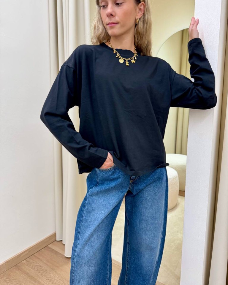 Maglia over scatoletta nera HaveOne Shop Online Maglia over scatoletta nera HaveOne