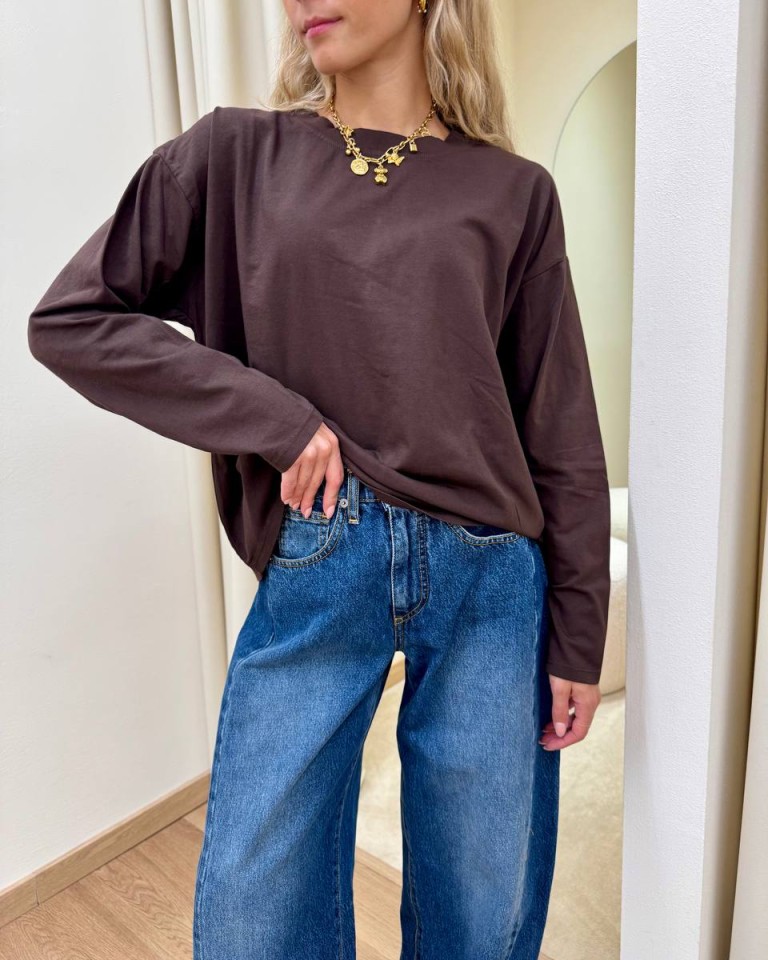 Maglia over scatoletta moro HaveOne Shop Online Maglia over scatoletta moro HaveOne
