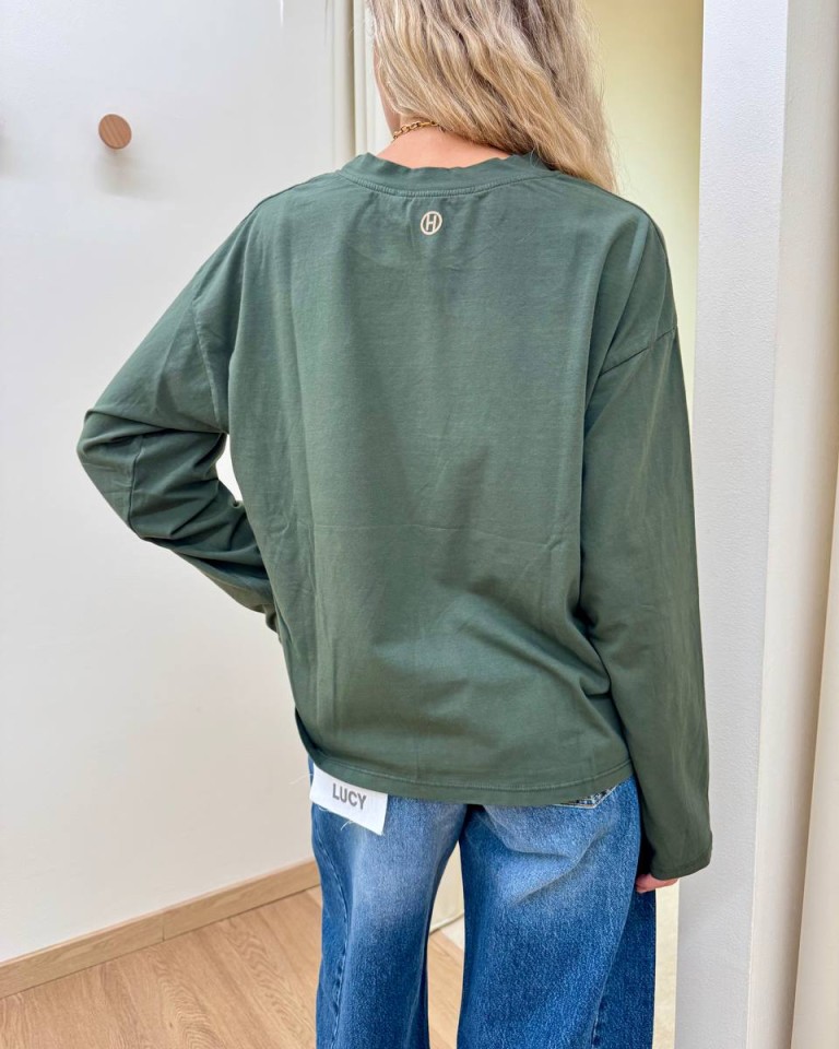 Maglia over scatoletta tortora HaveOne Shop Online Maglia over scatoletta tortora HaveOne