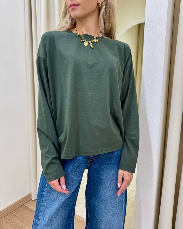 Maglia over scatoletta tortora HaveOne Shop Online Maglia over scatoletta tortora HaveOne