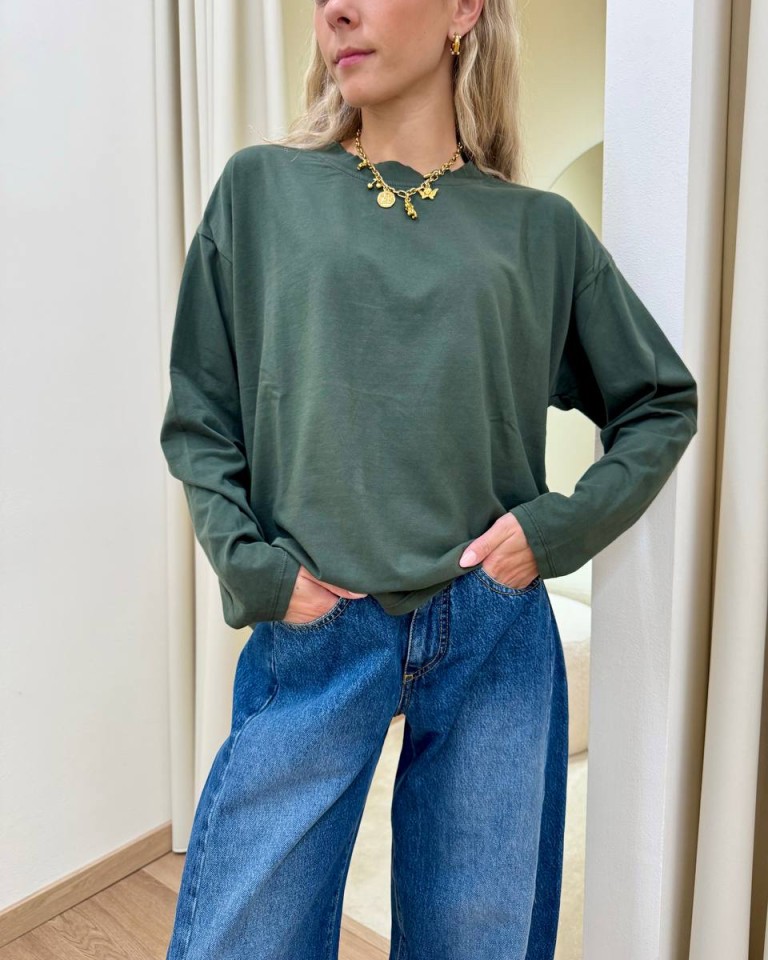 Maglia over scatoletta tortora HaveOne Shop Online Maglia over scatoletta tortora HaveOne