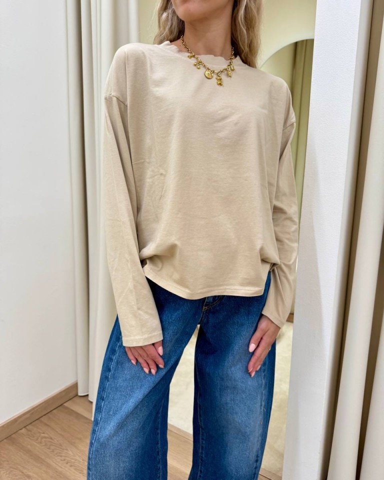 Maglia over scatoletta beige HaveOne Shop Online Maglia over scatoletta beige HaveOne