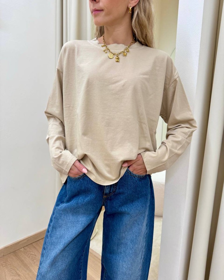 Maglia over scatoletta beige HaveOne Shop Online Maglia over scatoletta beige HaveOne