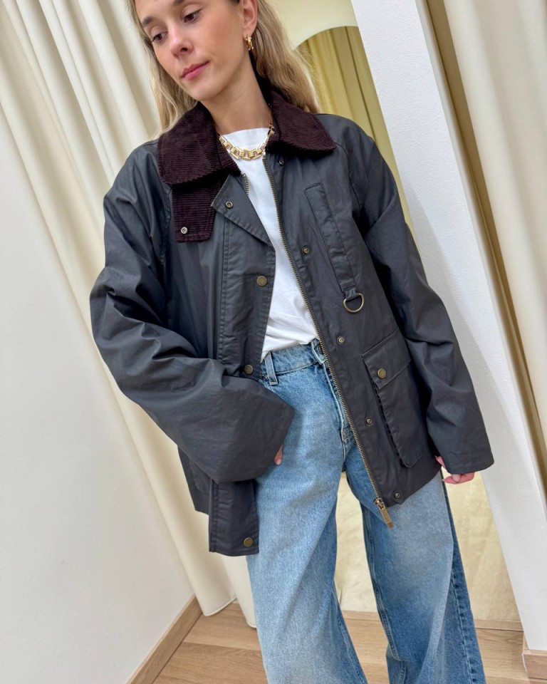 Trench cerato collo velluto moro Vicolo Shop Online Trench cerato collo velluto moro Vicolo