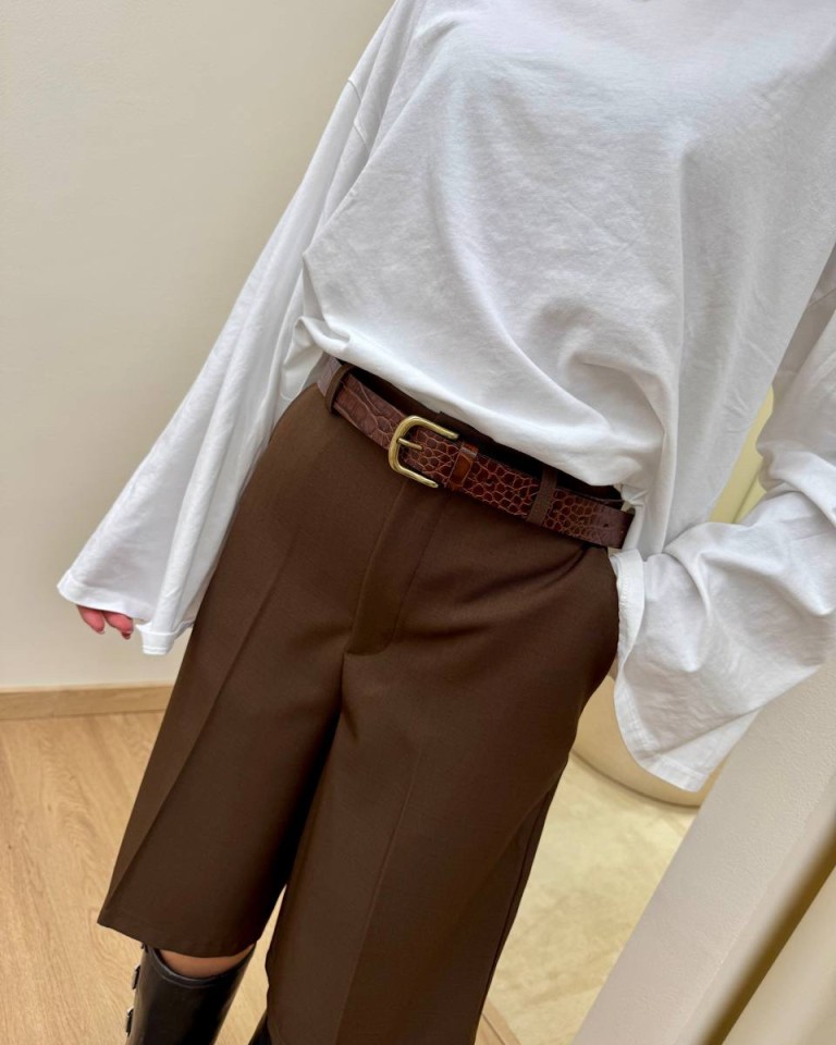 Cintura vera pelle stampa cocco moro Vicolo Shop Online Cintura vera pelle stampa cocco moro Vicolo