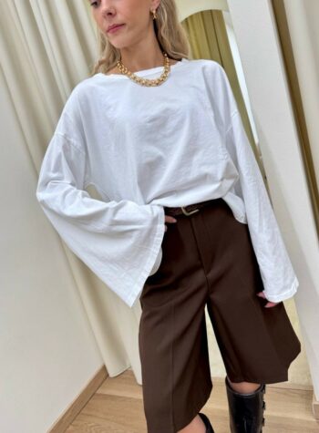 Shop Online Maglia maniche ampissime bianca HaveOne