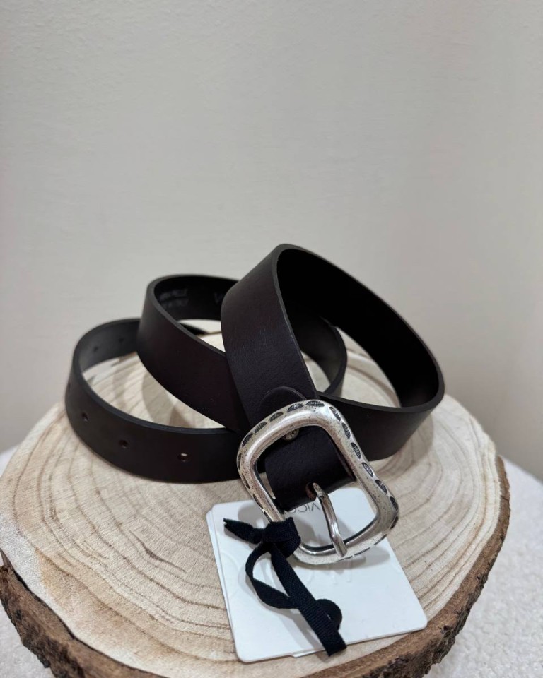 Cintura vera pelle moro Vicolo Shop Online Cintura vera pelle moro Vicolo