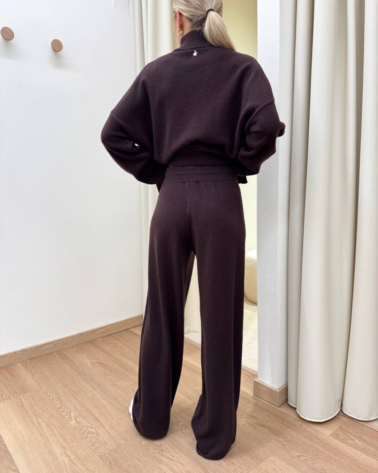 Pantalone palazzo in maglia moro Souvenir Shop Online Pantalone palazzo in maglia moro Souvenir